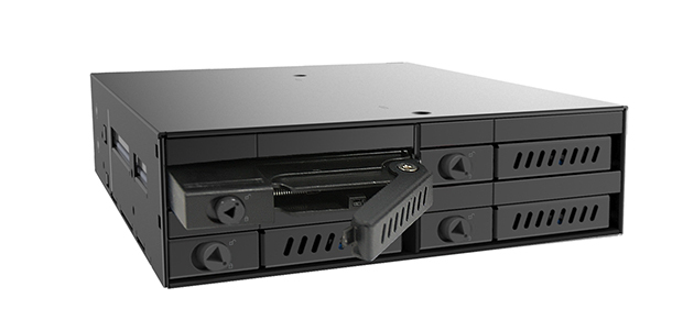Chieftec CMR-425 Mobiles Speicher-Rack 4x 2.5" Schwarz