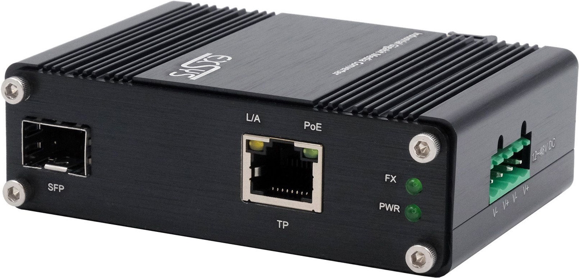 EXSYS GmbH PoE+ Media Konverter 60W, SFP, -40°C bis +75°C (EX-60340)