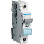 Hager NBN106. Anzahl der Pole: 1P. AC Eingangsfrequenz: 50/60 Hz, Nominale Stromabgabe: 6 A. Breite: 17,5 mm, Tiefe: 70 mm, Höhe: 83 mm (NBN106)