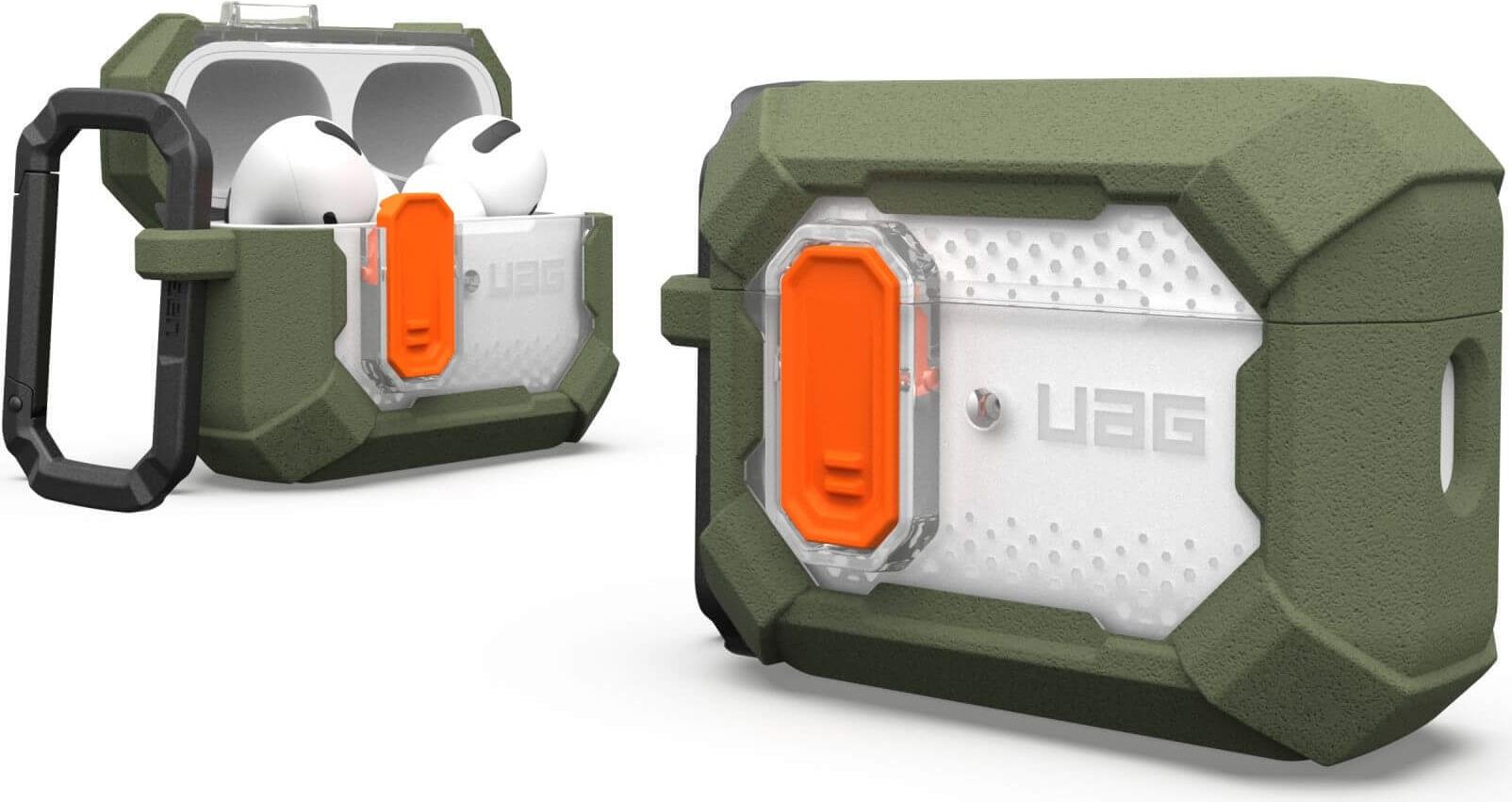 UAG Urban Armor Gear Plasma Case | Apple AirPods Pro (2023 & 2022) | olive drab/transparent | 104128117272 (104128117272)