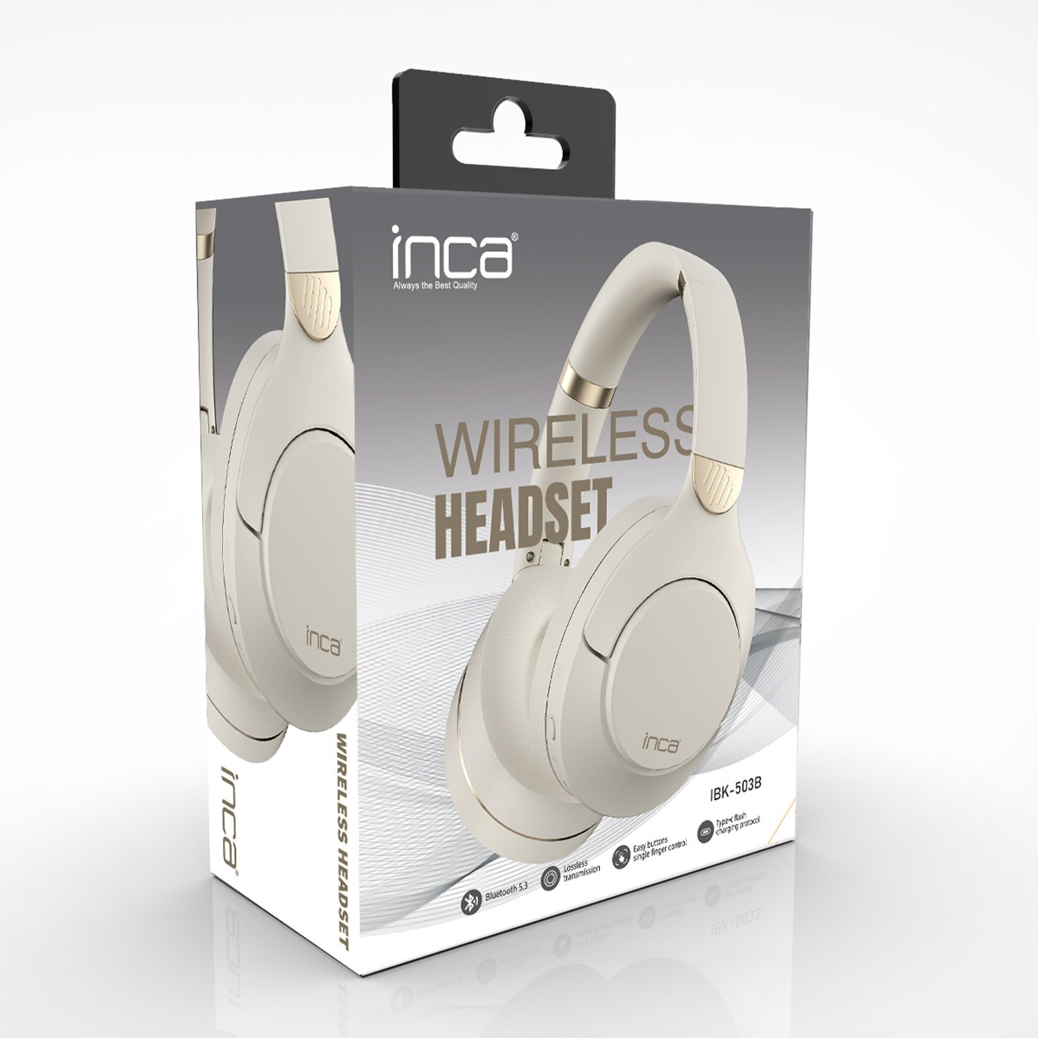 INCA IBK-503B Bluetooth Headset Version 5.3 Weiß