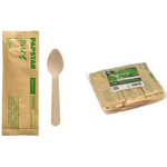 Papstar 88450 Wegwerf-Löffel Einweg-Kaffeelöffel Holz Natürlich 50 Stück(e) (88450)