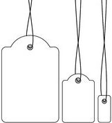 HERMA Hängeetiketten 10x22 mm mit Faden weiß 1000 St.