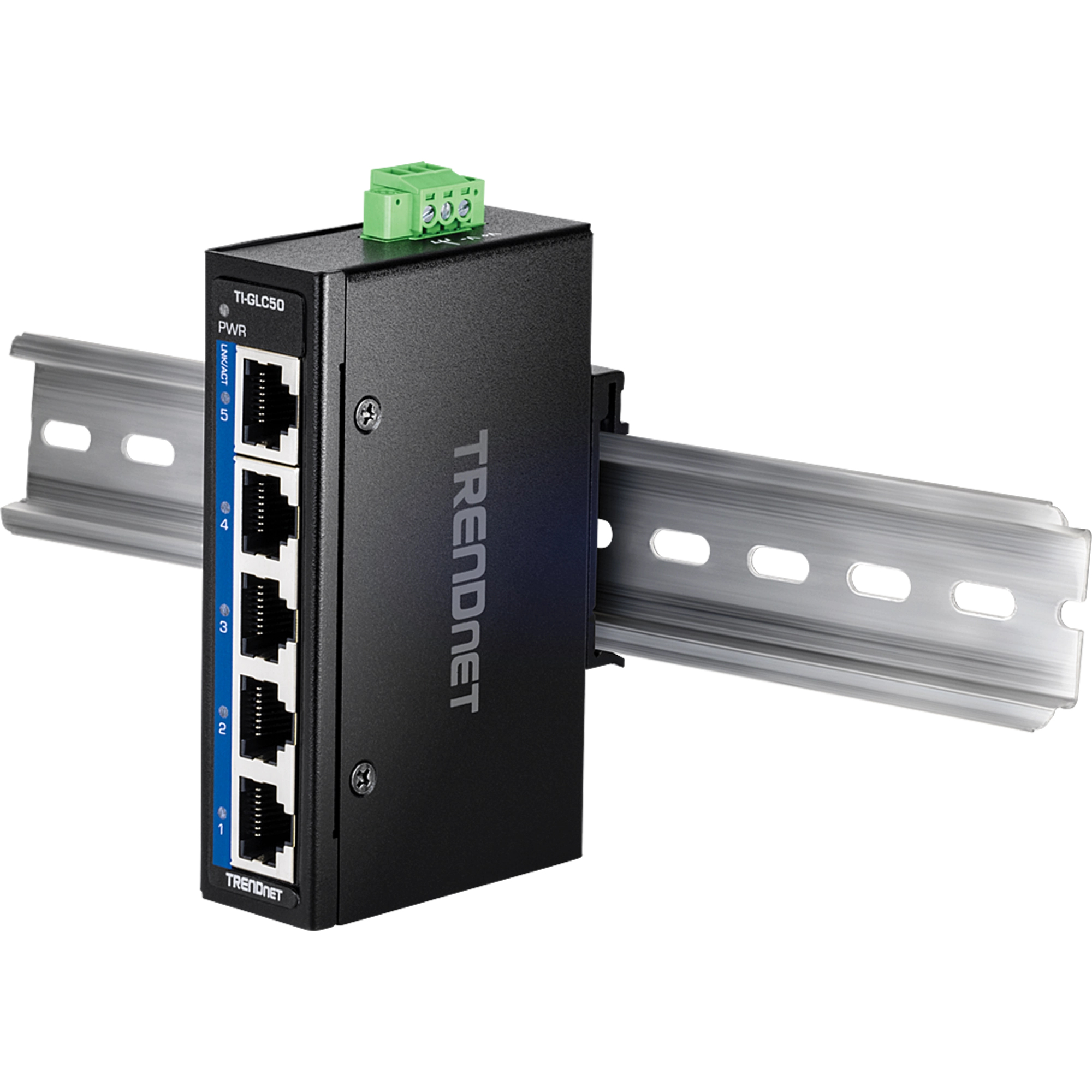 TRENDnet TI-GLC50 Industrial 5-Port Gigabit Switch Schwarz