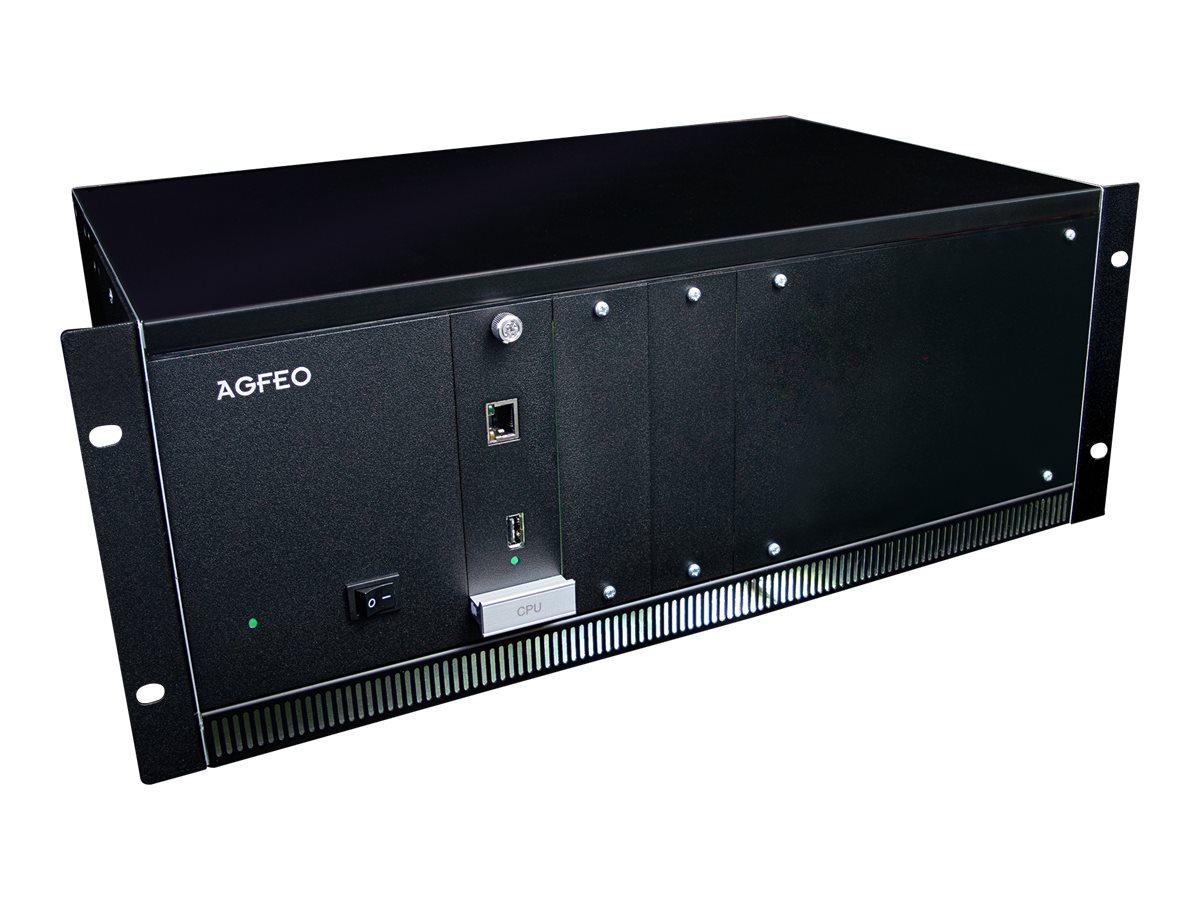 AGFEO ES 730 IT Telefonanlage 60 Benutzer VoIP SIP 2x Gigabit 19" Gehäuse Schwarz