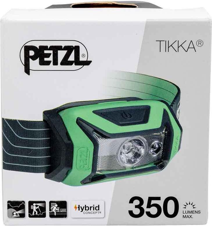 Petzl TIKKA Kompakte Stirnlampe grün Für die Beleuchtung im Nahbereich und für die Fortbewegung bei geringer Leuchtdistanz. 300 Lumen (E093FA02)