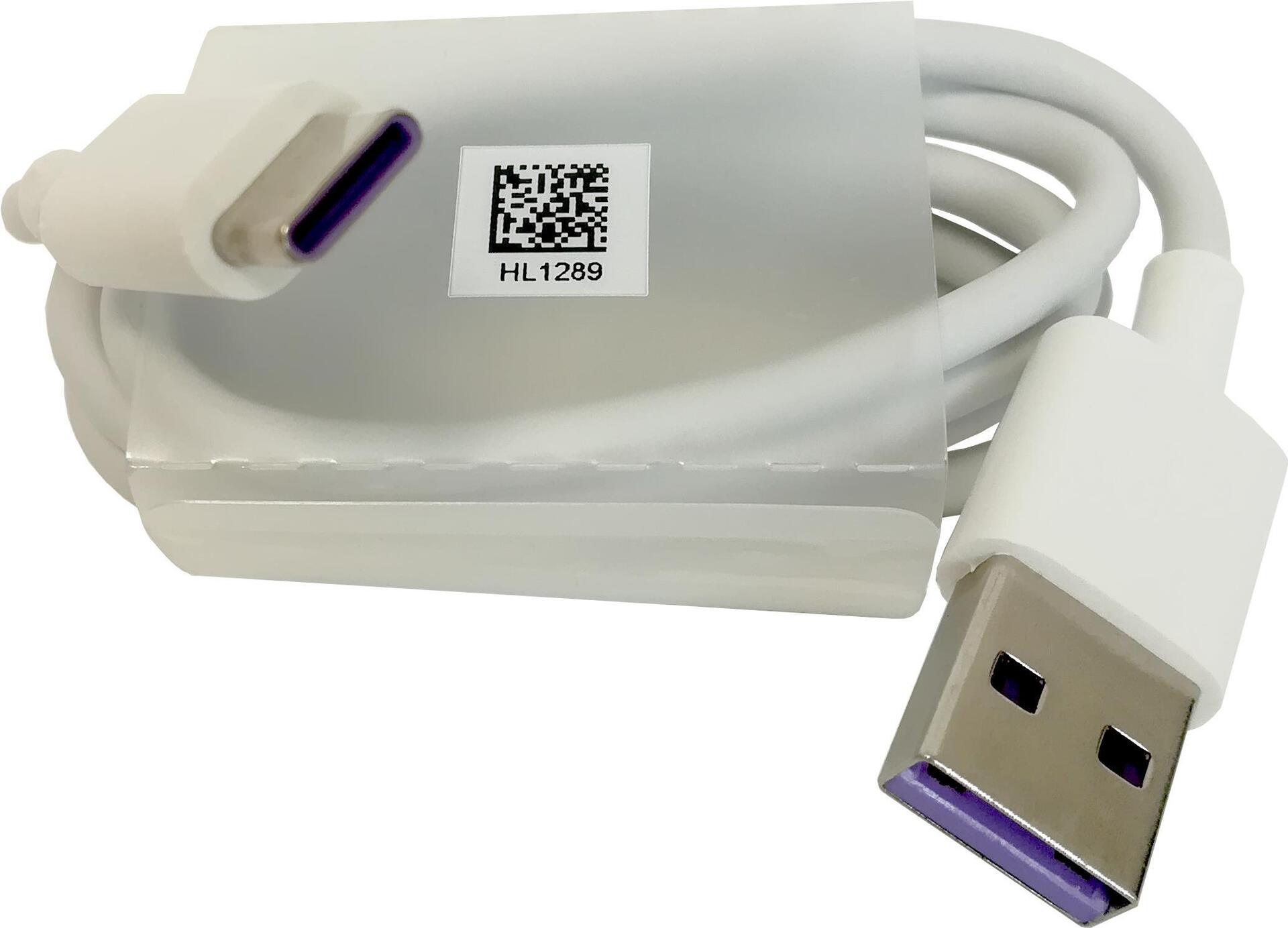 Huawei Data Cable AP81 / HW-HL1289 Fast USB Type C, 5A Single End, 1m, white, Bulk (AP81)