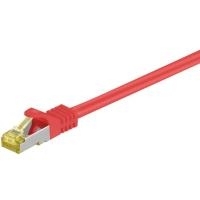 Wentronic GoobayCat.7 Rohkabel Patchkabel, S/FTP (PiMF), Rot, 0.25 m - LSZH halogenfrei, Kupfer, RJ45 Stecker (91571)