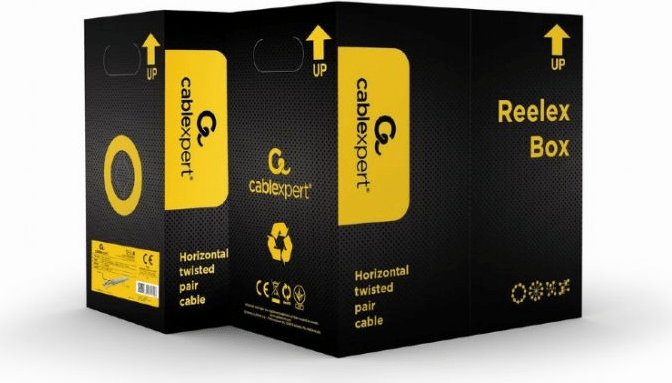 DSIT Alfaco Cat5e U/UTP Netzwerkkabel auf Rolle 305 m starrleiter grau LSZH Eca