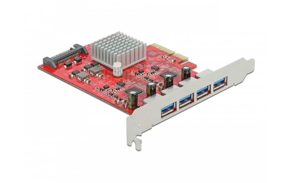 Delock 90481 PCI Express 3.0 x4 Karte zu 4x extern USB 3.2 Gen 2 Typ-A