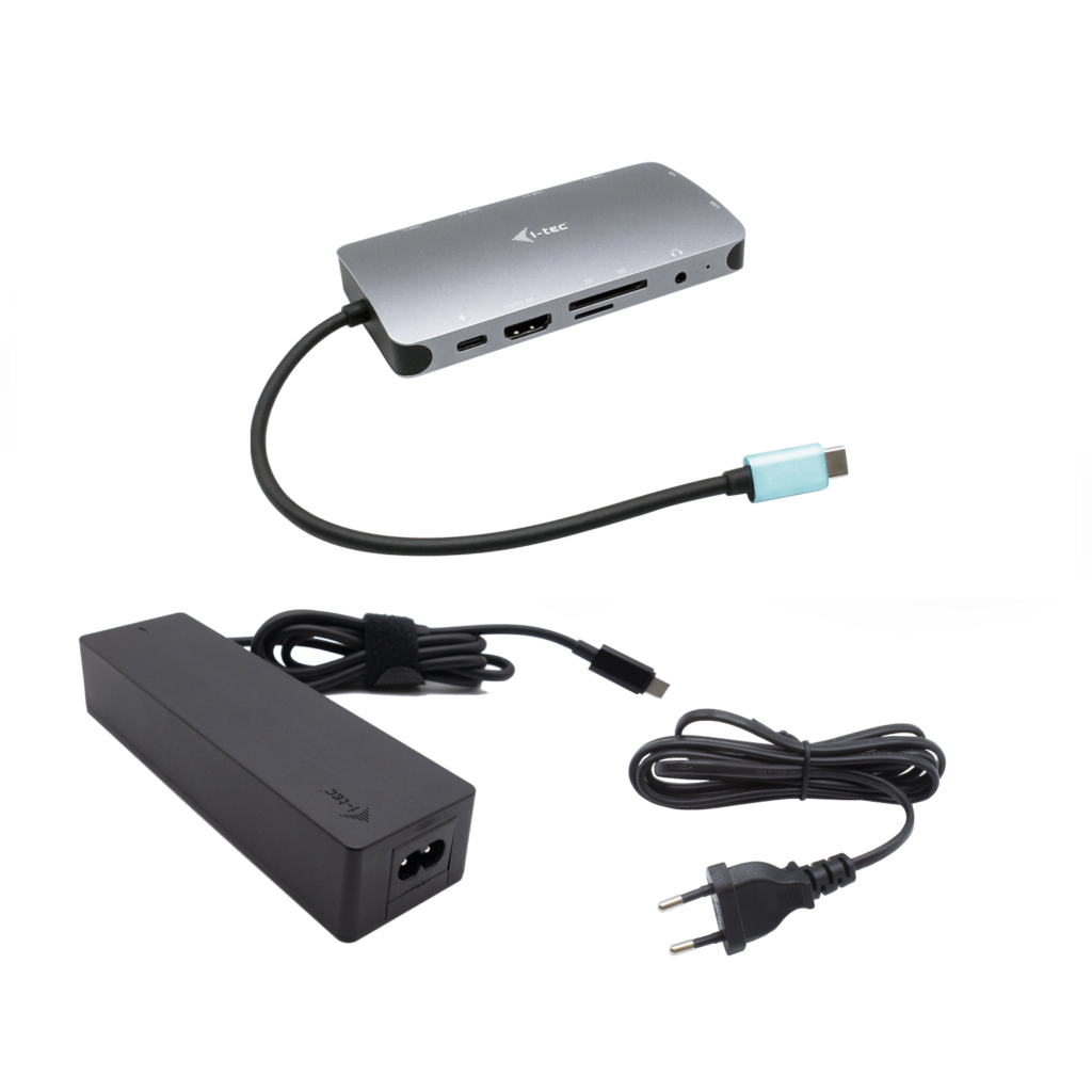 i-tec Nano Dock USB-C Dockingstation mit HDMI, VGA, Gigabit Ethernet und 100W Netzteil