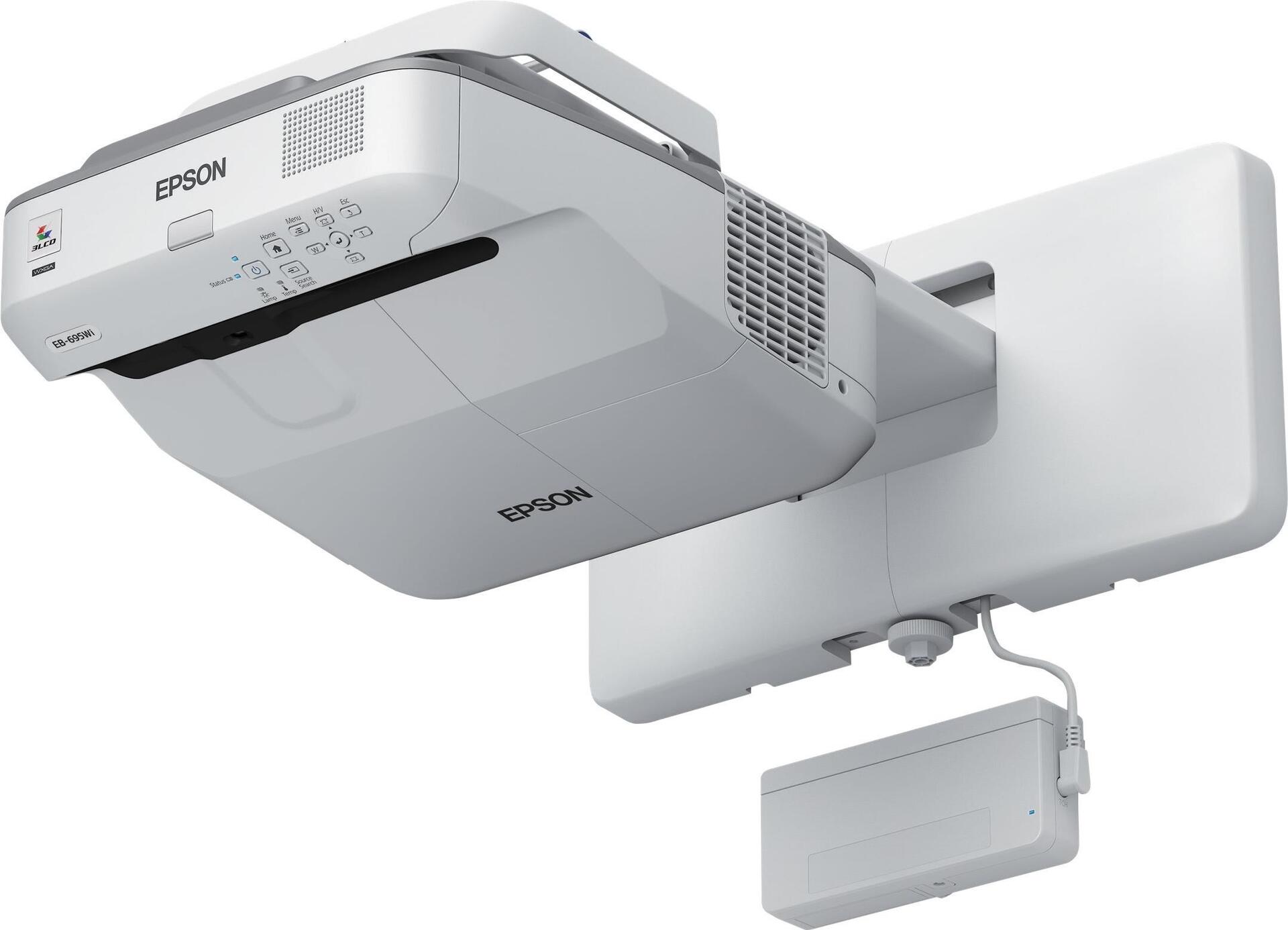 Epson EB-695Wi Ultrakurzdistanz-Projektor 3500 lm WXGA 3LCD LAN Grau, Weiß