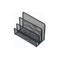 helit Briefständer Mesh, aus Drahtmetall, schwarz 3 Brieffächer, Maße: (B)140 x (T)75 x (H)105 mm - 1 Stück (H2518395)