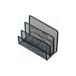 helit Briefständer Mesh, aus Drahtmetall, schwarz 3 Brieffächer, Maße: (B)140 x (T)75 x (H)105 mm - 1 Stück (H2518395)