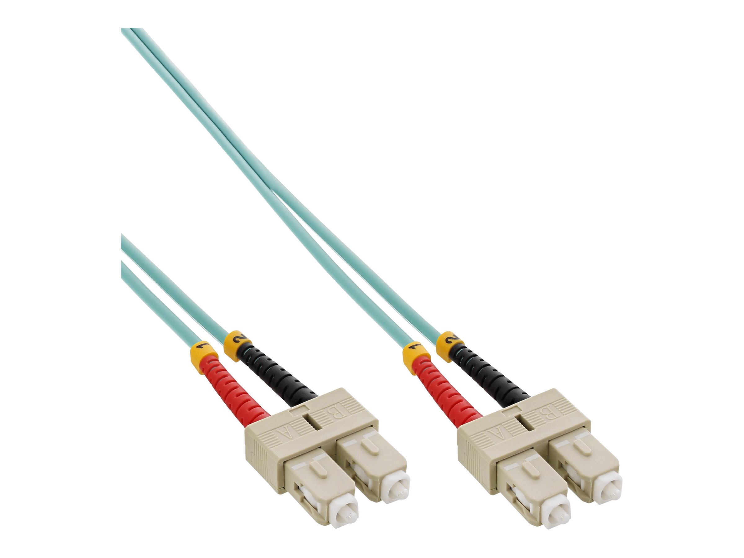 InLine LWL Duplex Patch-Kabel SC/SC 50/125 µm OM3 15 m Türkis