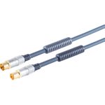 S/CONN maximum connectivity Home-Cinema Antennenanschlußkabel, verchromter Metall-Koaxstecker auf verchromte Metall-Koaxbuchse, Mantelstromfilter, verg. Kontakte RG59U, BZT, CE, 20,0m (80208-20MHQ)