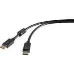 Renkforce DisplayPort Anschlusskabel [1x DisplayPort Stecker - 1x DisplayPort Stecker] 0.50 m Schwarz Renkforce (1409674)