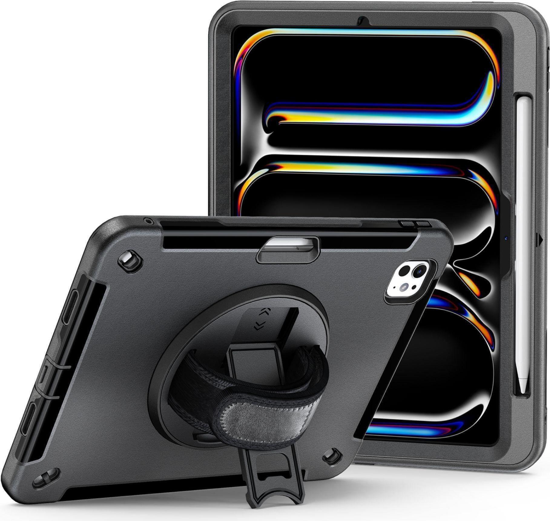 JT Berlin Rugged Kickstand & Handstrap Case| Apple iPad Pro 11" 2024| schwarz| bulk| (30017)