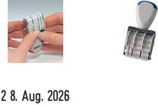 trodat Datumstempel 1010, Abdruckgröße: 4 x 26 mm, blau (74350)