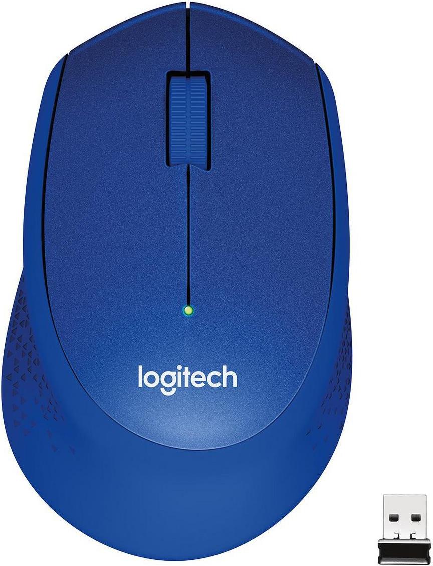Logitech M330 Silent Plus Kabellose Maus 2.4 GHz Blau