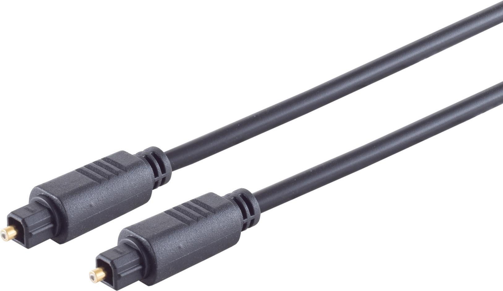 ShiverPeaks S/CONN maximum connectivity Lichtwellenleiterkabel 4,0mm, Toslink-Stecker auf Toslink-Stecker, 0,5m (69004-0.5)