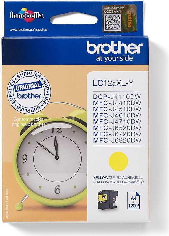 Brother Ink Yellow, 10mlHigh capacity (LC-125XLY)