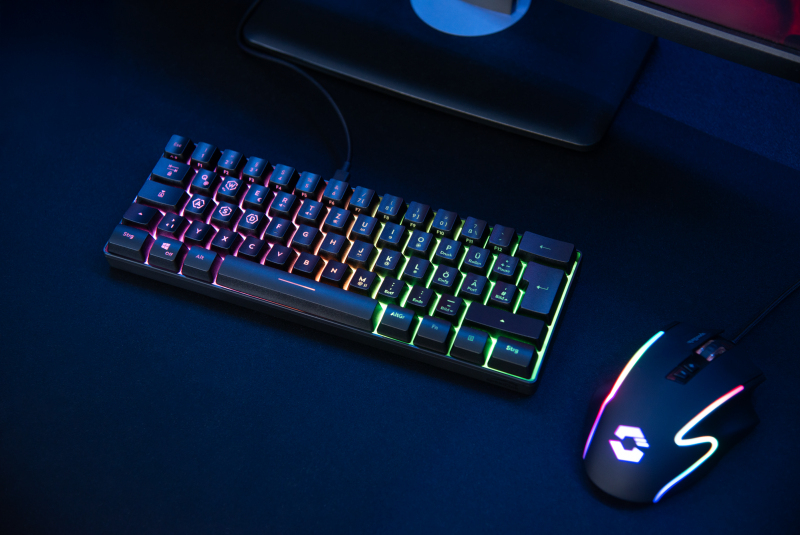 SPEEDLINK LETOS Gaming-Tastatur 60% RGB USB QWERTZ Schwarz