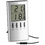 TFA Dostmann Digitales Innen-Außen-Thermometer, Außentemperatur, Innentemperatur, ideal auch für Gefriergerät/Aquarium (30.1027)