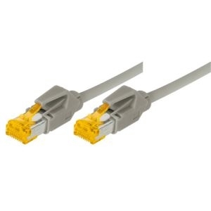 Patchkabel S/FTP, PiMF, Cat 6a, grau, 3.0 m Für 10 Gigabit/s, halogenfrei, mit Draka-Kabel und Hirosesteckern TM31 (bisherige Bezeichnung S/STP) (72203)