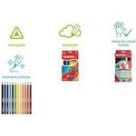 Kores Dreikant-Buntstifte "Kolores JUMBO", 24er Karton-Etui + GRATIS Spitzer, inkl. Namensfeld, aus Lindenholz mit - 1 Stück (BB93524)