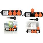 LogiLink Energiekosten-Messgerät Outdoor mit Außensteckdosen 2"LCD Display, Schutzkontaktstecker & 3x Schutzkontaktdosen, - 1 Stück (EM0008)