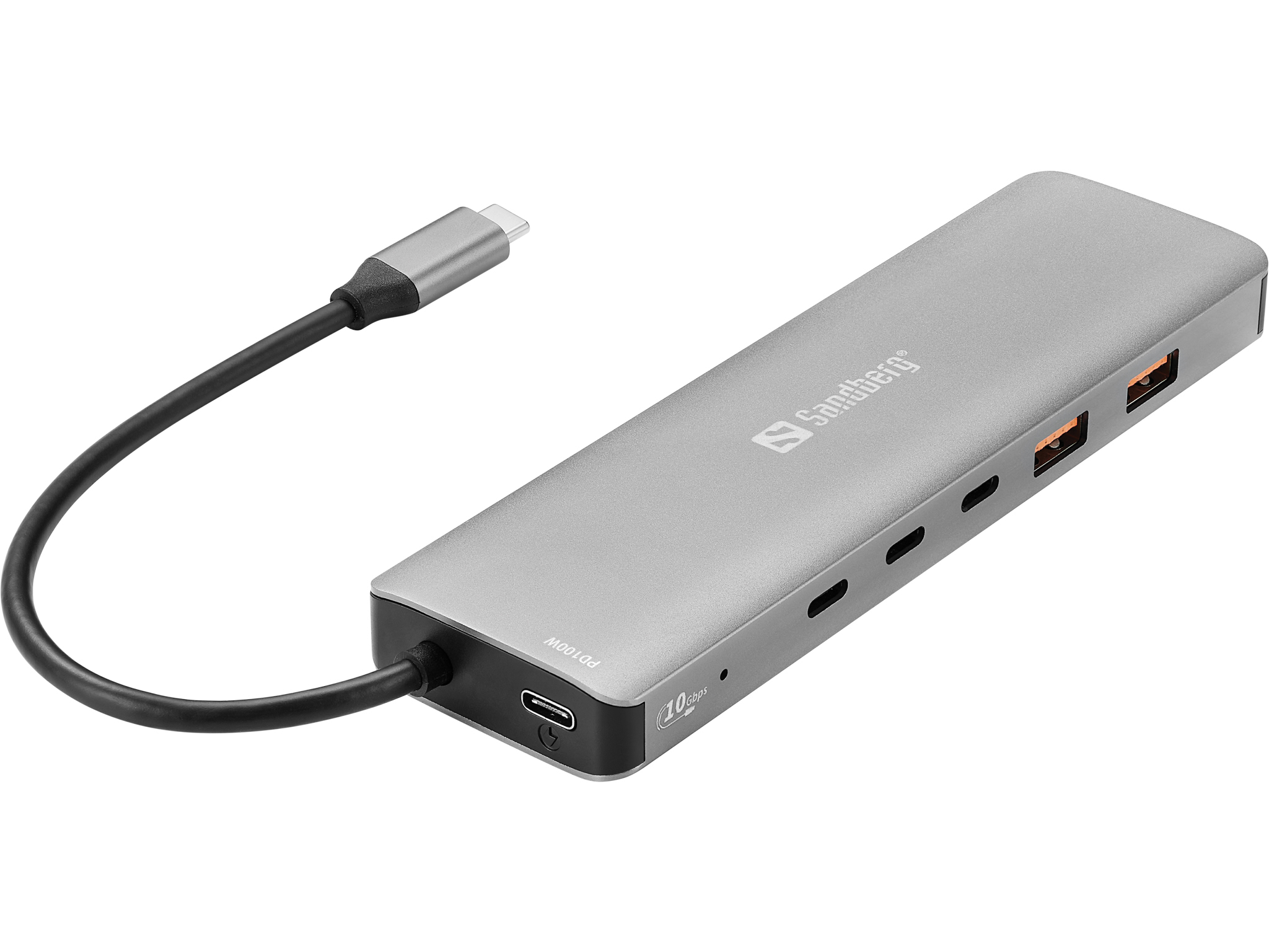 Sandberg USB-C Hub 100W 5x USB-C 3.2 Gen 2 + 2x USB-A Grau