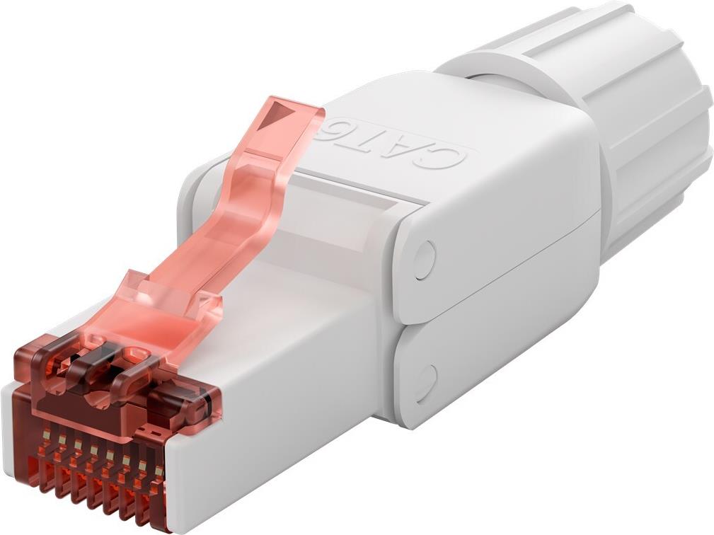 Goobay CAT 6 feldkonfektionierbarer RJ45-Stecker UTP ungeschirmt - für 5.0-8.5 mm (65942)