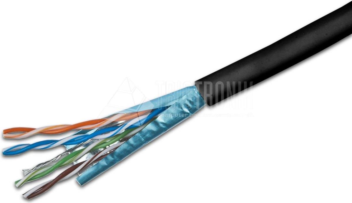 Wirewin KAT5E Patchkabelbox Outdoor, schwarz, F/UTP Netzwerkkabel (VKBOX OUTDOOR 100.0)