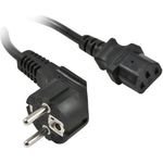 Netzkabel 220V Schutzkontakt CEE7(Stecker)->Kaltgeräte IEC-C13(Buchse), 0.5m, Black, Synergy 21 (S215389)