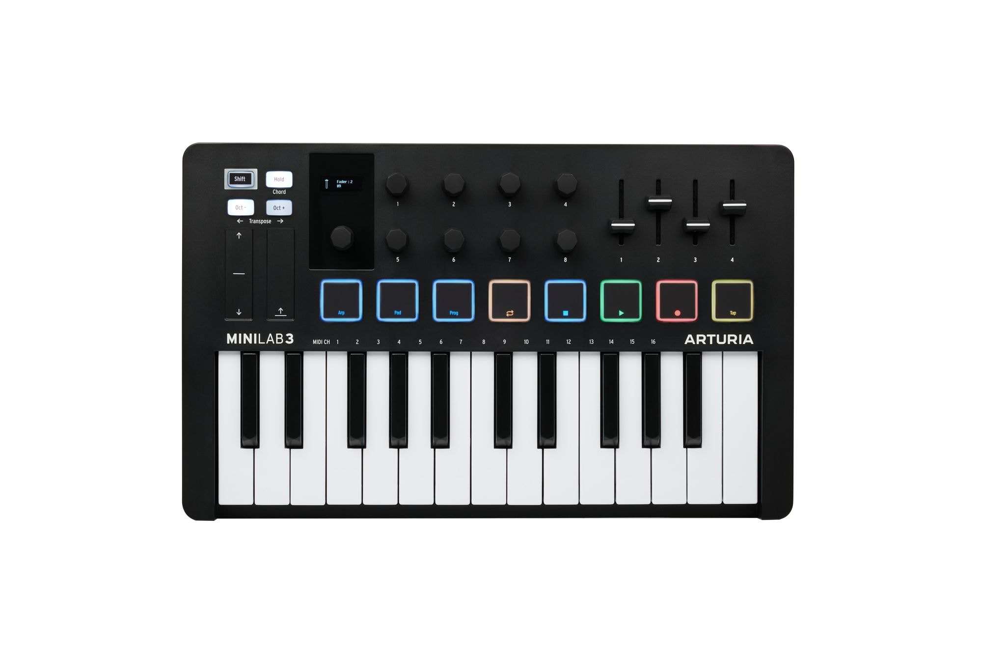 Arturia MiniLab 3 MIDI-Keyboard Schwarz