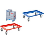 allit Transportroller ProfiPlus EuroRoll OB 600, rot Rahmen aus stabilem Kunststoff, 2 Lenkrollen und - 1 Stück (456868)