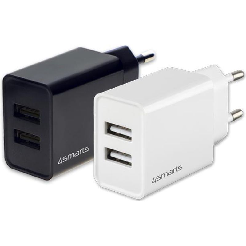 4smarts VoltPlug Dual 12W Indoor Schwarz 465585