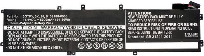 CoreParts Laptop Battery 69.3Wh Li-Pol 11.55V 6000mAh Black GPM03 (GPM03-CP)