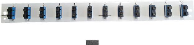 EFB-Elektronik Bestückte Frontblende mit 12 x SC Duplex Kupplung OM3 vertikal, grau Hersteller: EFB Elektronik (SB-FP-12SC-D-V-OM3)