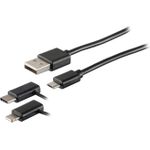 S-Conn 14-15025 USB Kabel 1 m USB 2.0 USB A Schwarz (14-15025)