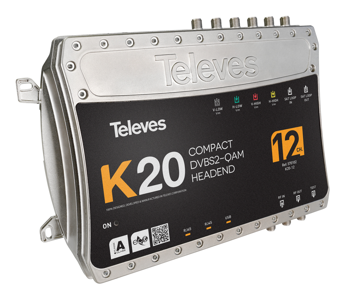 Televes K20-12 Kompaktkopfstelle 12 Transponder DVB-S2/QAM
