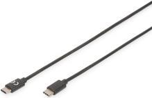 DIGITUS USB-Kabel USB-C (M) bis USB-C (M) (AK-300155-010-S)