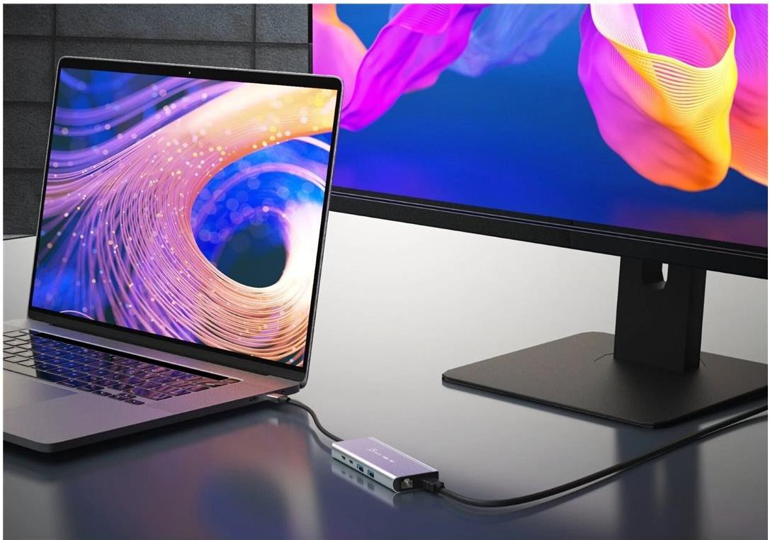 j5create JCD403-N USB4 8K Multi-Port-Hub Dockingstation Grau