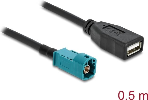 Delock Kabel HSD Z Stecker zu USB 2.0 Typ-A Buchse 0.5 m (90702)