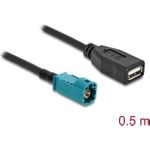 Delock Kabel HSD Z Stecker zu USB 2.0 Typ-A Buchse 0.5 m (90702)