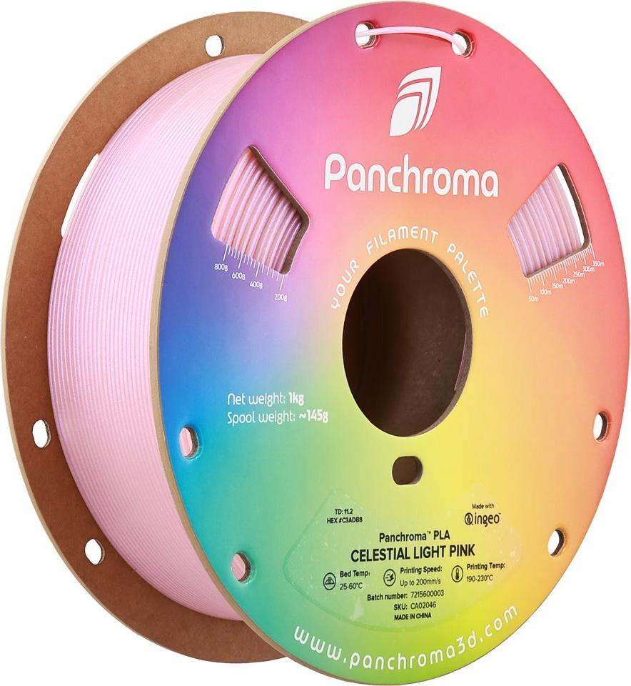 POLYMAKER Panchroma PLA Celestial Light Pink 1,75 mm 1 kg 3D-Drucker Filament