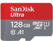 SanDisk Ultra Flash Speicherkarte (microSDXC an SD Adapter inbegriffen) 128GB A1 UHS I U1 Class10 microSDXC UHS I (SDSQUA4 128G GN6MA)  - Onlineshop JACOB Elektronik