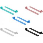 Delock Silikon-Kabelbinder wiederverwendbar 10 Stück farbig sortiert (18829)