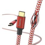 Hama Reflective USB Kabel 1,5 m USB 2.0 USB C Rot (00201560)